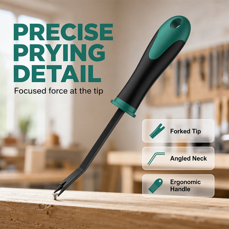 🔨 FLASH AANBIEDING: 50% KORTING! Ergonomische Spijker- & Niettrekker – Koolstofstaal & Schuine Punt – Comfortabele Grip voor Timmerwerk & Renovatie 🛠️