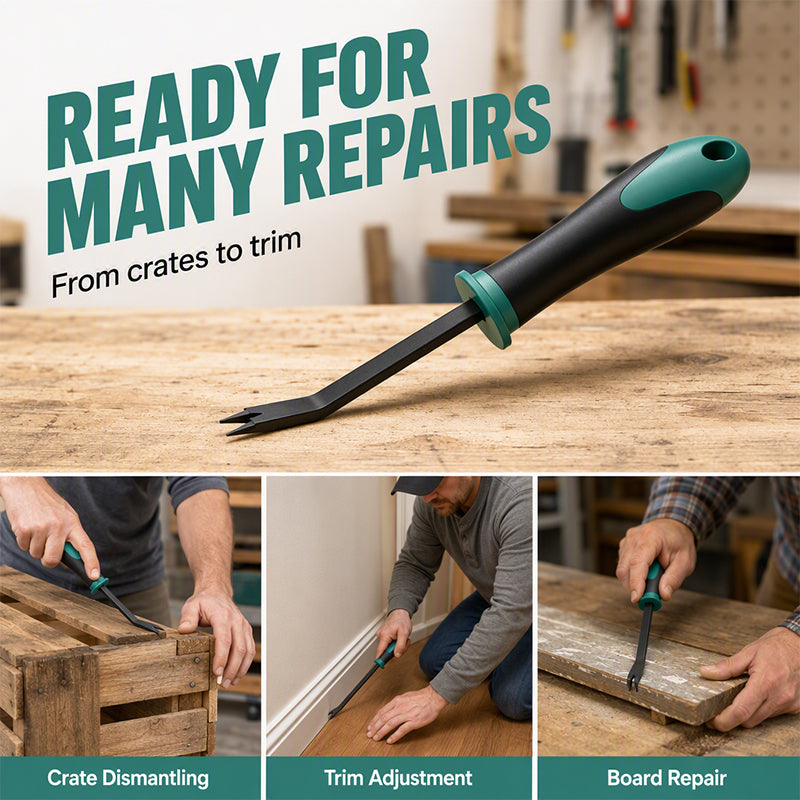 🔨 FLASH AANBIEDING: 50% KORTING! Ergonomische Spijker- & Niettrekker – Koolstofstaal & Schuine Punt – Comfortabele Grip voor Timmerwerk & Renovatie 🛠️