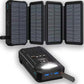 20000mAh zonne-energie powerbank met LED-zaklamp