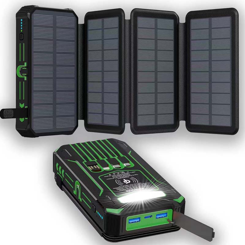 20000mAh zonne-energie powerbank met LED-zaklamp