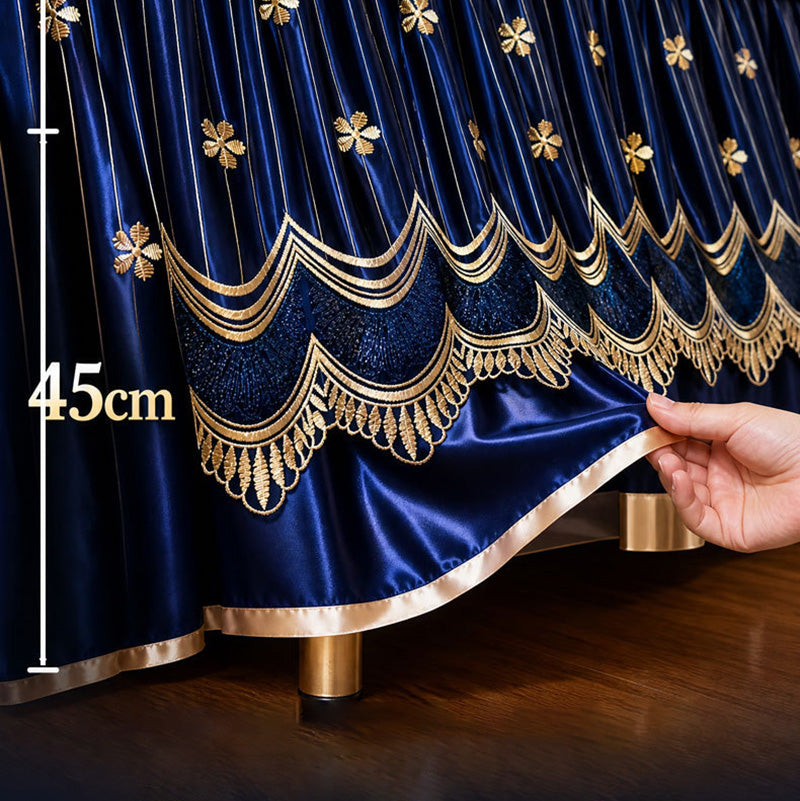 🛏️ FLASH AANBIEDING: 50% KORTING! Gewatteerde Ademende Bedrok – Polyester – 45 cm Val & Elastische Hoekbanden voor Bed & Opbergruimte Onder het Bed – 5 Kleuren 🎨