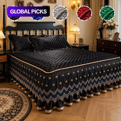 🛏️ PROMO FLASH : 50% DE RÉDUCTION ! Cache-Sommier Matelassé Respirant – Polyester – Tombée 45 cm & Sangles Élastiques for Lit & Rangement Sous-Lit – 5 Couleurs 🎨
