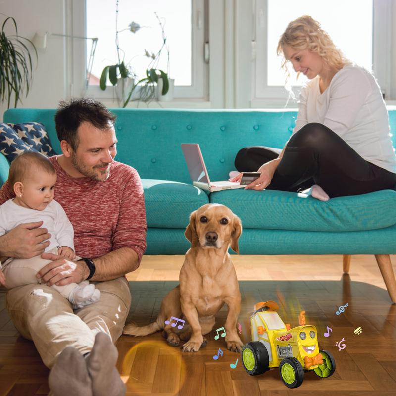 🚗 Gekke Springende RC Auto — 360° Pirouettes, Lichten & Muziek, 800 mAh Batterij, Cadeau Kinderen 6-12 jaar, 4 Kleuren ✨
