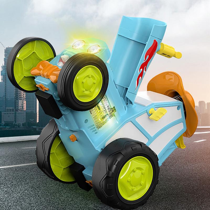 🚗 Gekke Springende RC Auto — 360° Pirouettes, Lichten & Muziek, 800 mAh Batterij, Cadeau Kinderen 6-12 jaar, 4 Kleuren ✨