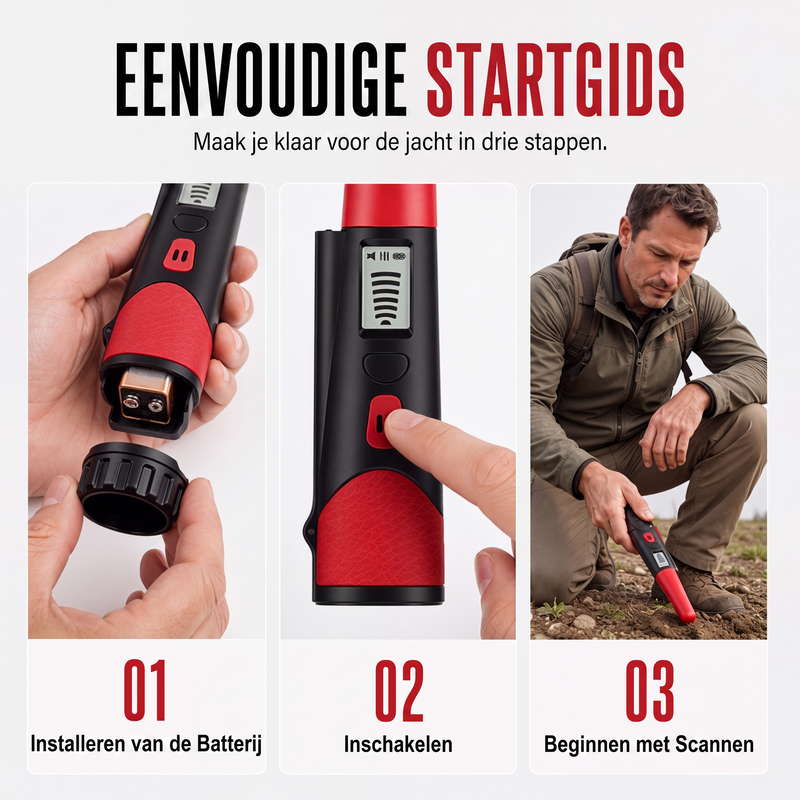 Handheld metaaldetector pinpointer