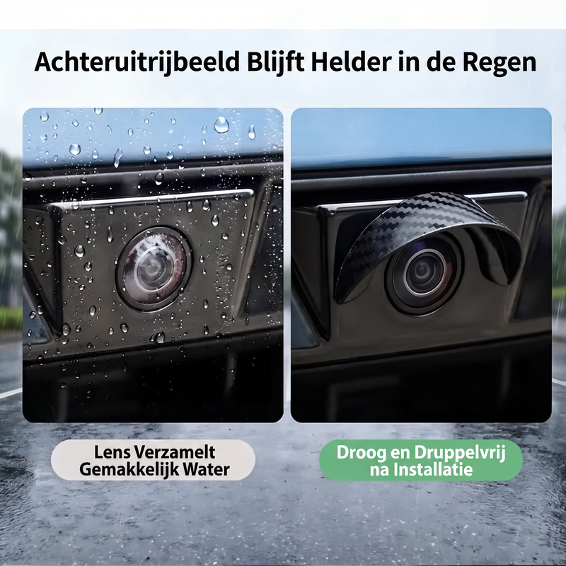 Universele regenkap voor auto-achteruitrijcamera