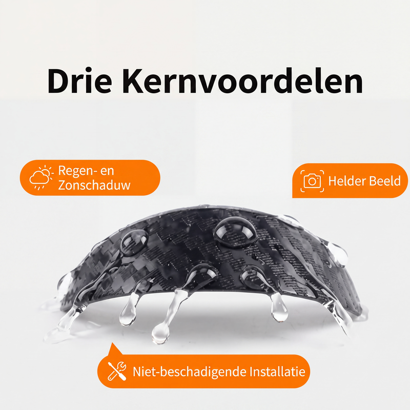 Universele regenkap voor auto-achteruitrijcamera