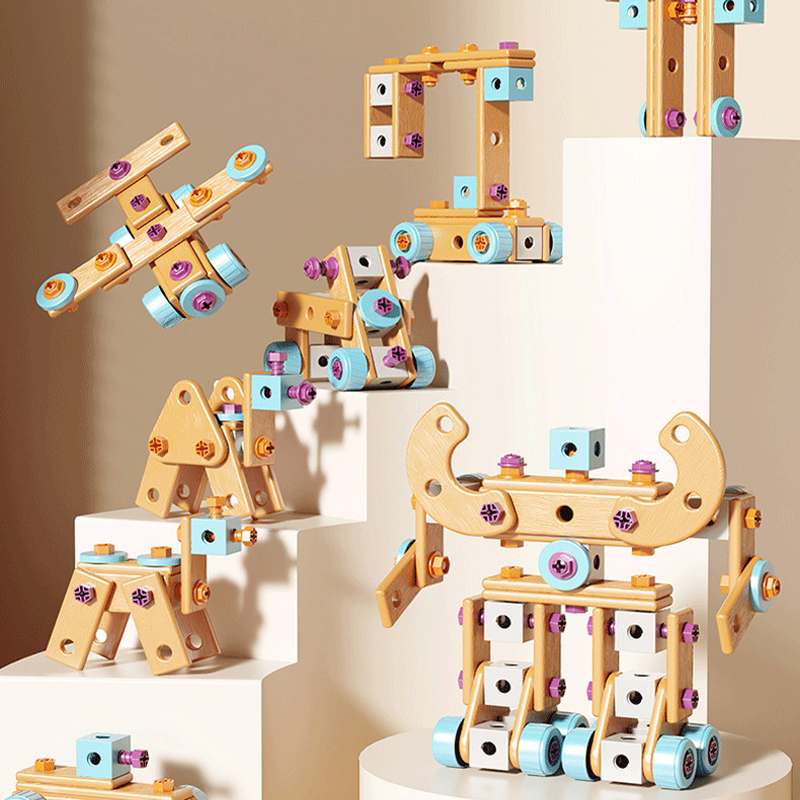 🧰 50% KORTING – Educatieve Bouwset voor Kinderen | 124+ Onderdelen met Elektrische Boor & Opbergbox | Bouwen, Schroeven & Creatief Spelen