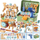 ⏳ 50% KORTING! ⏰ Educatieve Bouwset voor Kinderen | 124+ Onderdelen met Elektrische Boor & Opbergbox | Bouwen, Schroeven & Creatief Spelen