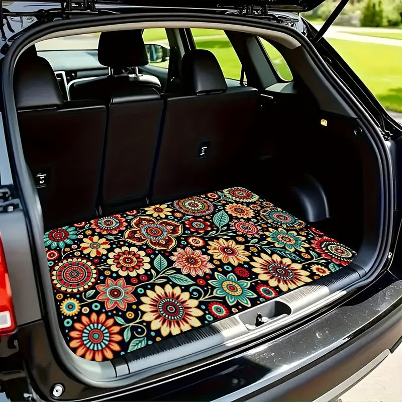 🚗🏵️ 50% KORTING! Nooit meer een schuivende of vieze kofferbakmat! Deze universele mat met antislip-rug en kristalfluweel oppervlak beschermt je auto en blijft perfect liggen – stijlvol en makkelijk schoon te maken!