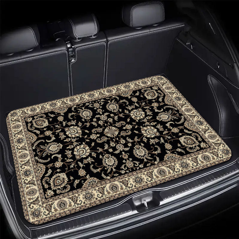 🚗🏵️ 50% KORTING! Nooit meer een schuivende of vieze kofferbakmat! Deze universele mat met antislip-rug en kristalfluweel oppervlak beschermt je auto en blijft perfect liggen – stijlvol en makkelijk schoon te maken!