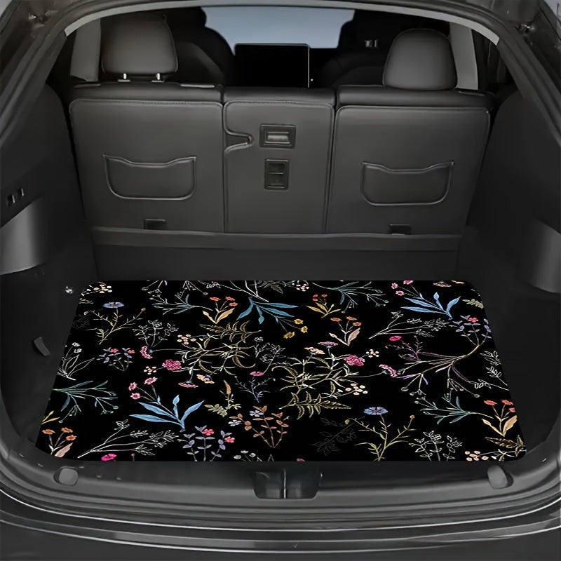 🚗🏵️ 50% KORTING! Nooit meer een schuivende of vieze kofferbakmat! Deze universele mat met antislip-rug en kristalfluweel oppervlak beschermt je auto en blijft perfect liggen – stijlvol en makkelijk schoon te maken!