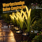 Zonne-energie gevoede vossenstaartgras decoratieve tuinlampen