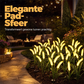 Zonne-energie gevoede vossenstaartgras decoratieve tuinlampen