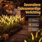 Zonne-energie gevoede vossenstaartgras decoratieve tuinlampen