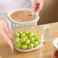 🥬 50% KORTING! 🧺 2-in-1 Vergietmand met Deksel – Praktisch & Ruimtebesparend ✨