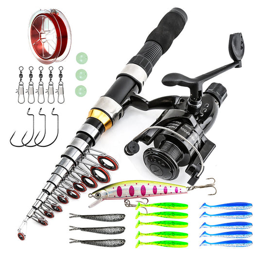🎣 50% KORTING NU! 🧳 Complete visuitrusting – telescopisch, reisvriendelijk & praktische tas – perfect voor kamperen en wandelen 🌲
