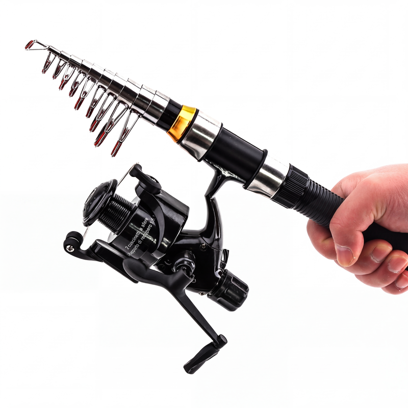 🎣 50% KORTING NU! 🧳 Complete visuitrusting – telescopisch, reisvriendelijk & praktische tas – perfect voor kamperen en wandelen 🌲