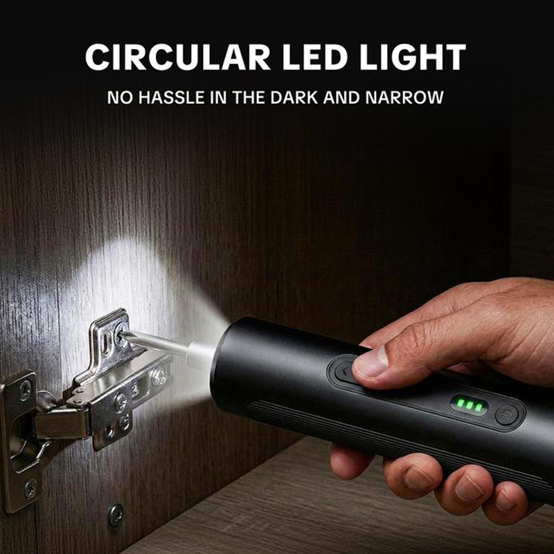 35-in-1 Precisie Elektrische Schroevendraaierset – 250 RPM, 3Nm Koppel, LED-verlichting, Capsule-case