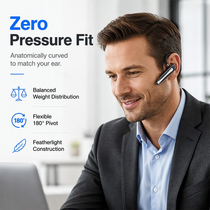 🎧 FLASH PROMO: 50% KORTING! IPX5 Waterdichte Bluetooth-Headset – Dubbele Microfoon met Ruisonderdrukking & 180° Draaibare Oorhaak voor Heldere Gesprekken 🔊✨