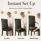 🪑Versleten stoelen een nieuwe uitstraling geven zonder nieuwe stoelen te kopen – Wasbare Rekbare Stoelhoes met Barok Motief 🪑✨