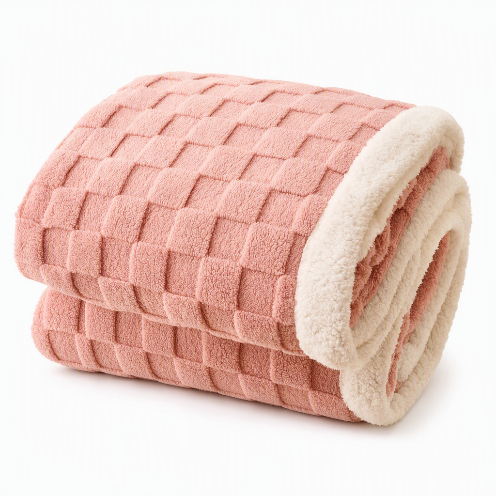 Dubbellaags Verdikte Sherpa Flannel Fleece Warme Deken