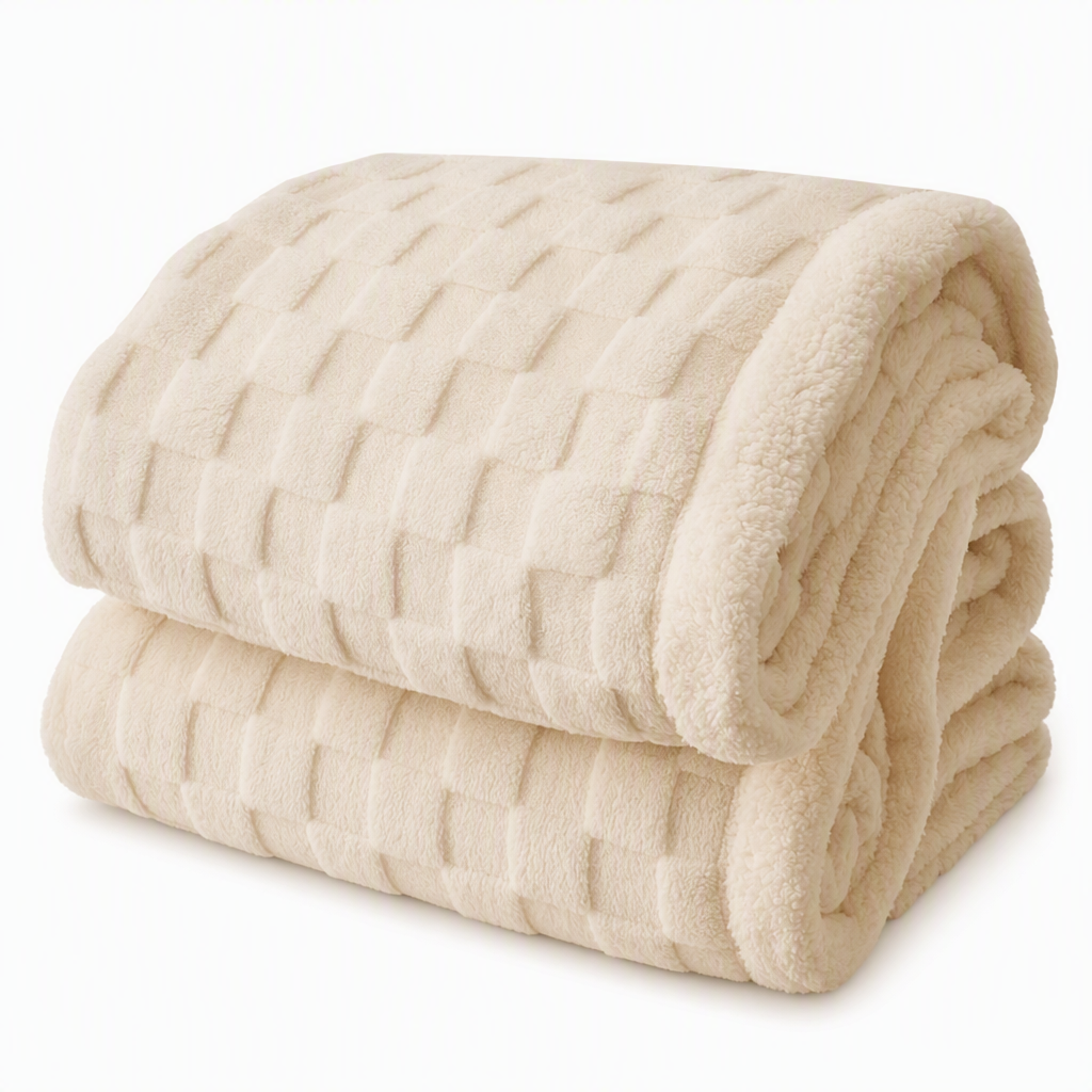 Dubbellaags Verdikte Sherpa Flannel Fleece Warme Deken
