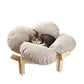 🌼 TIJDELIJK 50% KORTING! 🐾 Verhoogd Bloemblad Vormig Houten Huisdierenbed met Kussen - Orthopedische Ondersteuning, Ademend Ontwerp & Duurzaam Massief Hout - Een Gezellig Toevluchtsoord voor je Harige Vriend ✨
