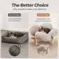 🌼 TIJDELIJK 50% KORTING! 🐾 Verhoogd Bloemblad Vormig Houten Huisdierenbed met Kussen - Orthopedische Ondersteuning, Ademend Ontwerp & Duurzaam Massief Hout - Een Gezellig Toevluchtsoord voor je Harige Vriend ✨