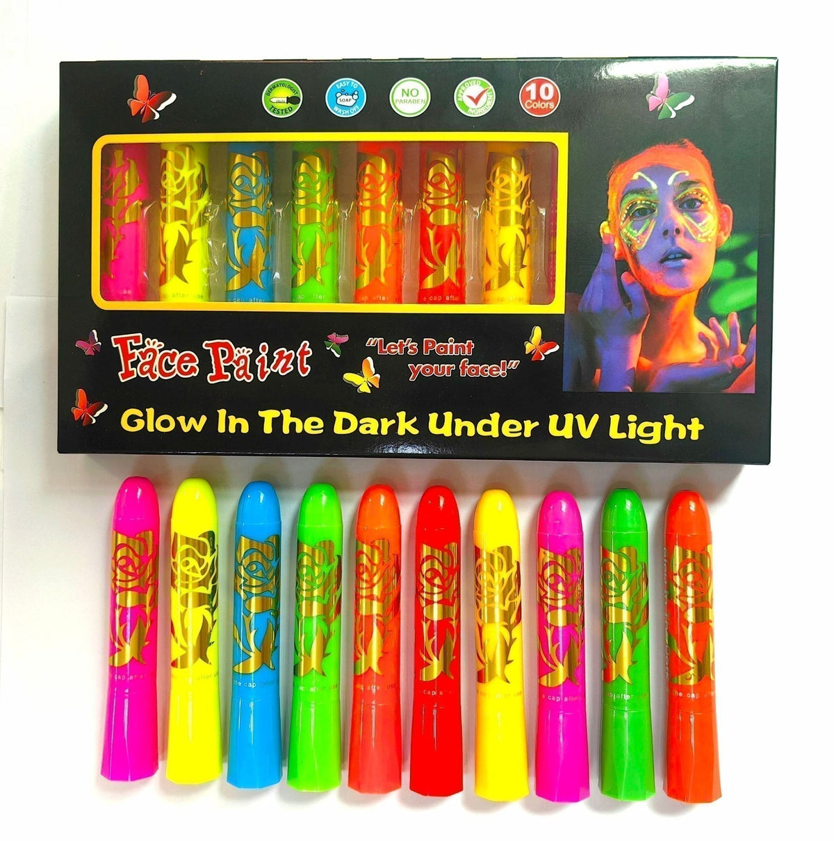 Poeak™ Lichtgevende Lichaamskrijtjes - In Water Oplosbaar & Glow-in-the-Dark