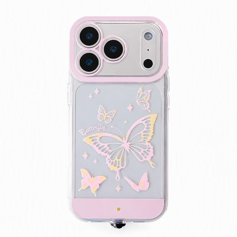 Poeak™ LED Oplichtend Vlinder Telefoonhoesje | Kleurveranderend bij Aanraking | iPhone Bescherming ✨🌈