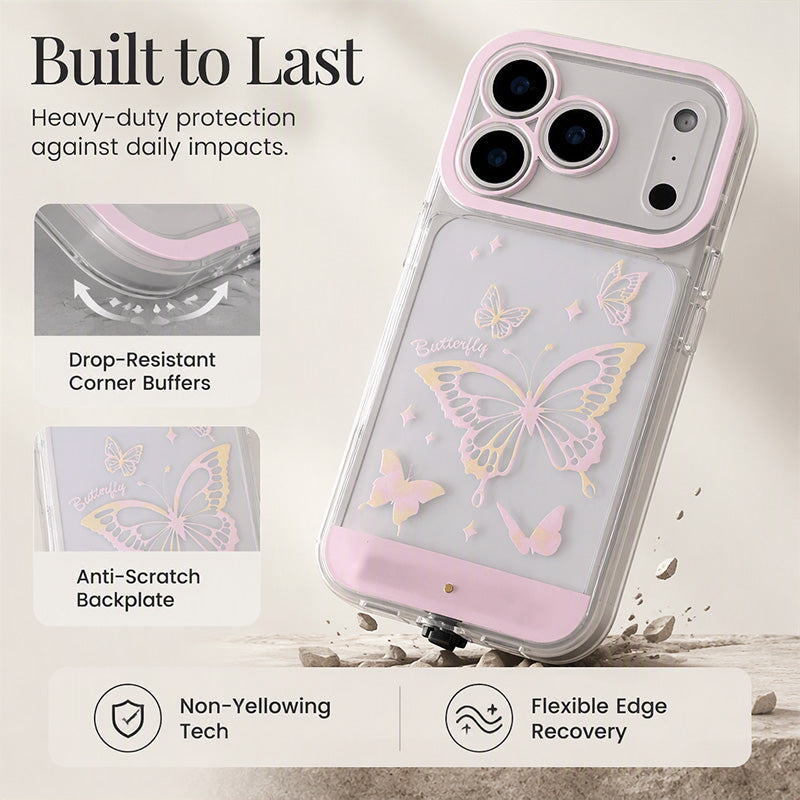 Poeak™ LED Oplichtend Vlinder Telefoonhoesje | Kleurveranderend bij Aanraking | iPhone Bescherming ✨🌈