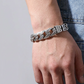 💿 FLASH SALE: 50% OFF! 🕉️ Retro Mantra Bracelet for Men – Six Engraved Syllables & Vintage Silver Finish – Double Chain, 18–22 cm for a Spiritual Style ✨