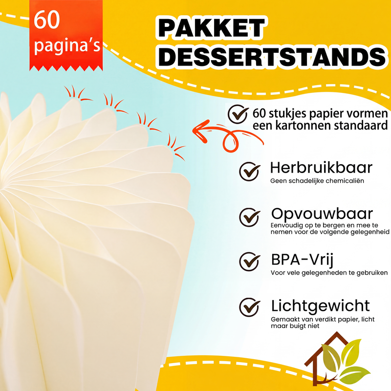 Opvouwbare cilinderstandaards voor feesten