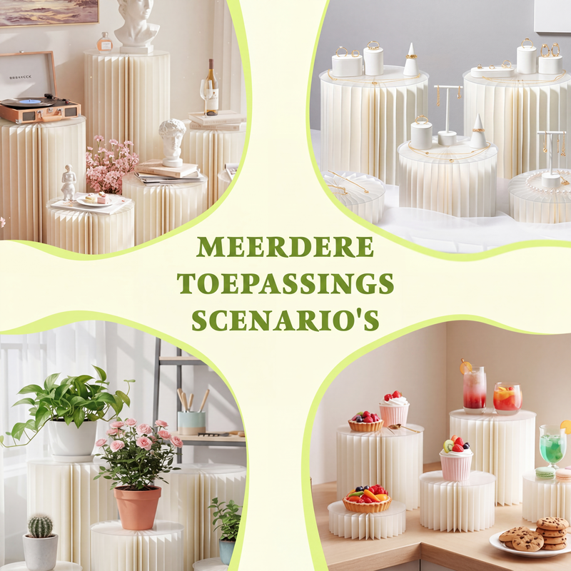 Opvouwbare cilinderstandaards voor feesten