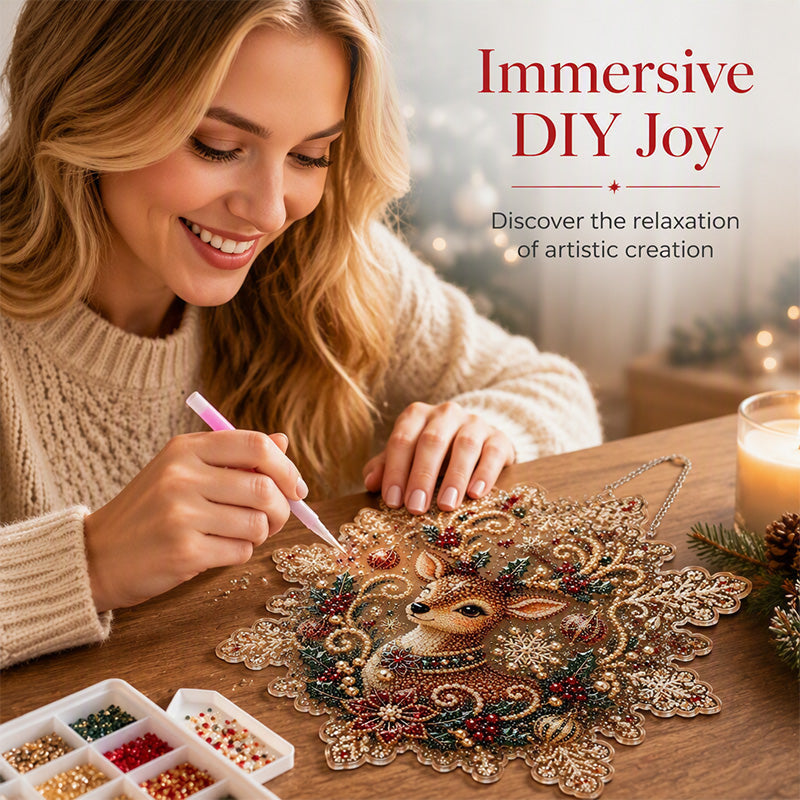 🎄✨ 60% KORTING! DIY Kerst Diamantkunst Hangdecoratie Kit – Maak Zelf Een Sprankelende Kersthanger Voor Een Warme Feestsfeer