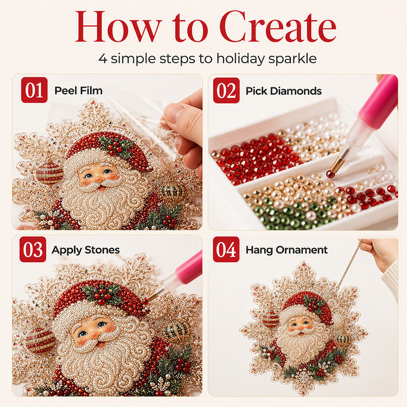 🎄✨ 60% KORTING! DIY Kerst Diamantkunst Hangdecoratie Kit – Maak Zelf Een Sprankelende Kersthanger Voor Een Warme Feestsfeer