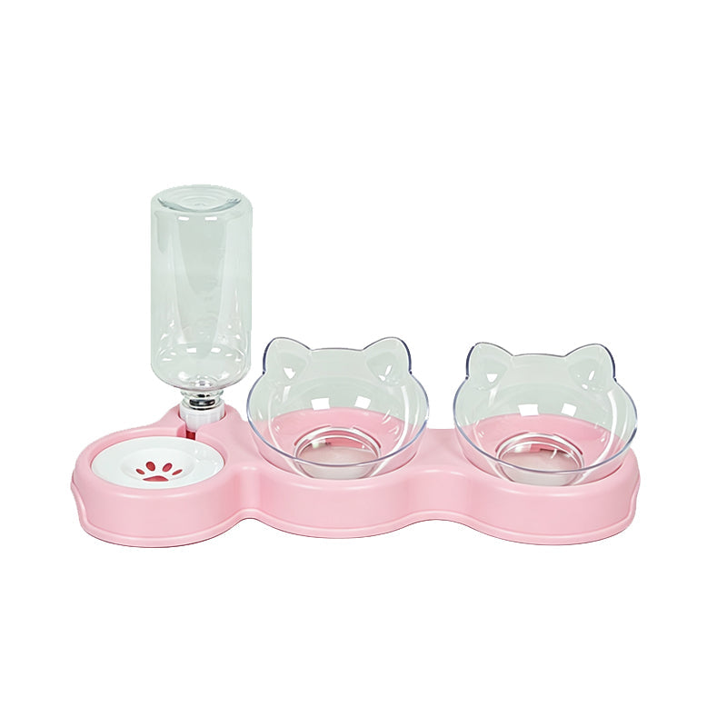 🐶🐱 -60% ! 🥣Gamelle Surélevée 2 en 1 pour Animaux – Design Incliné, Remplissage Automatique & Base Antidérapante.