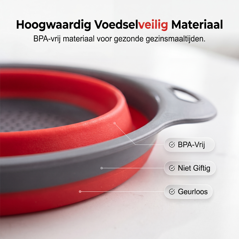 Opvouwbare keuken vergiet ruimtebesparende groente- en fruitafdruipmand