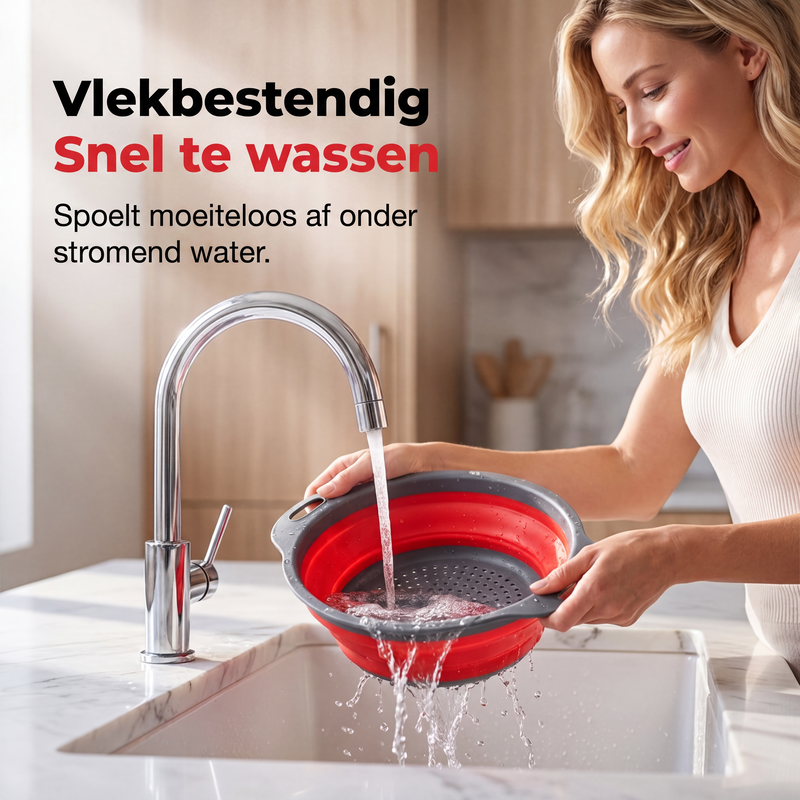 Opvouwbare keuken vergiet ruimtebesparende groente- en fruitafdruipmand
