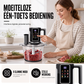 Multifunctionele foodprocessor met aanraakbediening en glazen kom