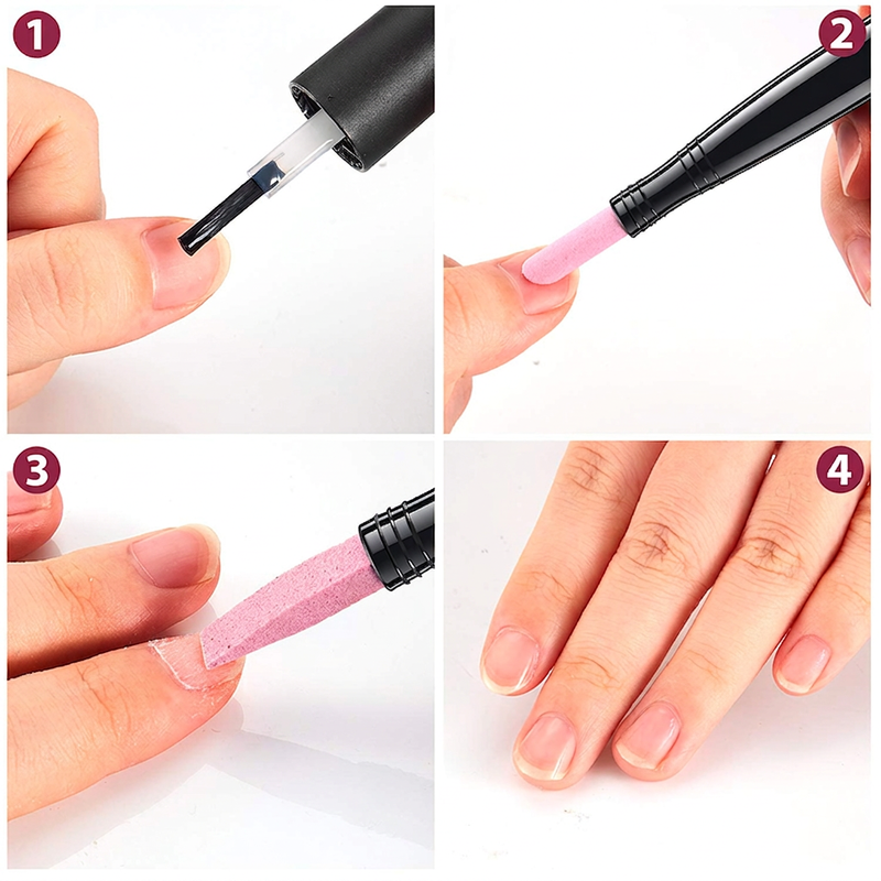 💅 KOOP 2, KRIJG 1 GRATIS – Dubbelzijdige Kwarts Nagelvijl & Polijstpen | Dubbele Kop voor Vormen, Gladmaken & Polijsten | Handig voor Mooie & Verzorgde Nagels