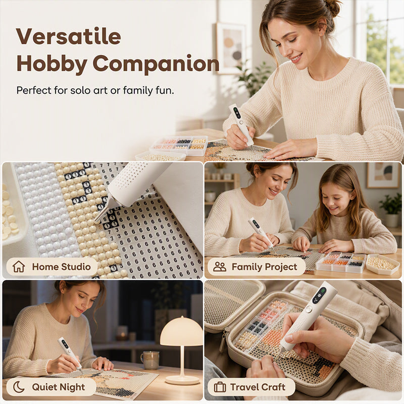 💎 Elektrische Diamantpen voor Diamantschilderen | Handig Gereedschap voor Sneller & Gemakkelijker Plaatsen van Steentjes | Ideaal voor DIY & Hobbyprojecten