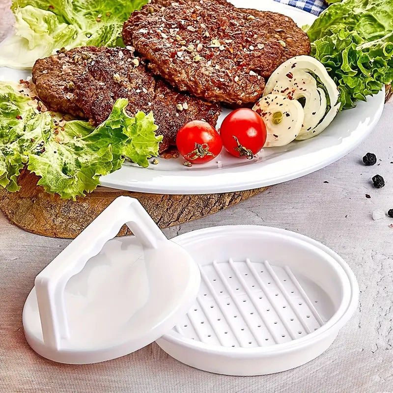 📢📢50% KORTING!! ⏰Hamburgerpers voor Perfecte Burgers – Geribbeld Ontwerp & Ergonomisch Handvat voor Restaurantkwaliteit Burgers Thuis ✨