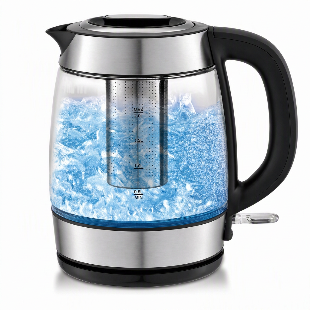 Glazen Waterkoker – 2L, Automatische Uitschakeling & Oververhittingsbeveiliging