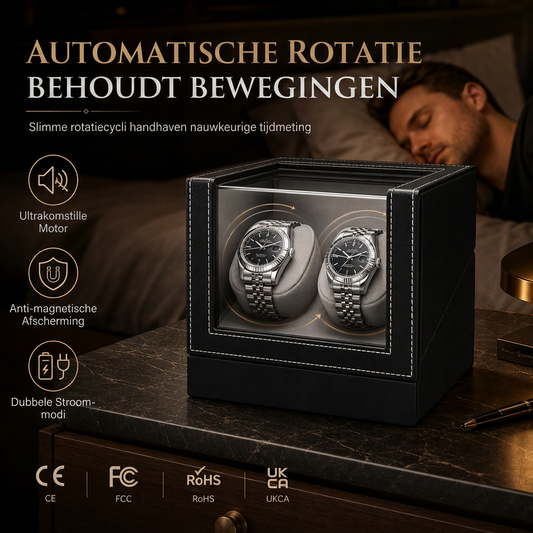 Automatisch horloge-opwinddoos voor mechanische horloges, roterende horloge-opbergkoffer voor thuisgebruik