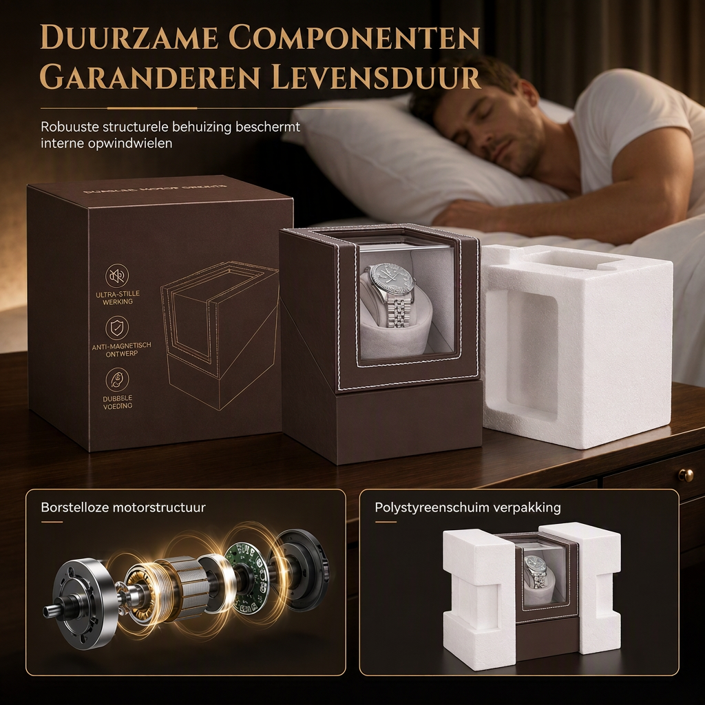 Automatisch horloge-opwinddoos voor mechanische horloges, roterende horloge-opbergkoffer voor thuisgebruik