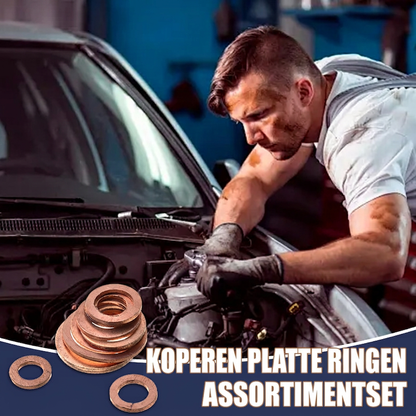 100/200 stuks Koperen platte sluitringen assortimentsset