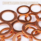 100/200 stuks Koperen platte sluitringen assortimentsset