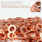 100/200 stuks Koperen platte sluitringen assortimentsset